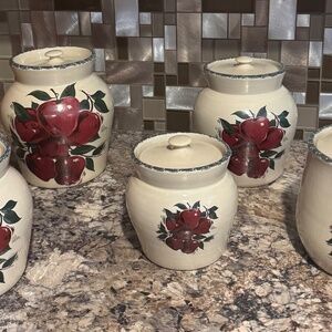 Vintage Home & Garden canister set with cookie jar